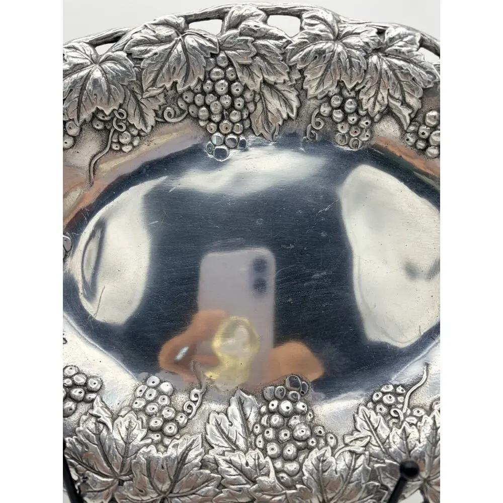 Arthur Court Oval Grape Serving Tray Dish 1990 Signed 13